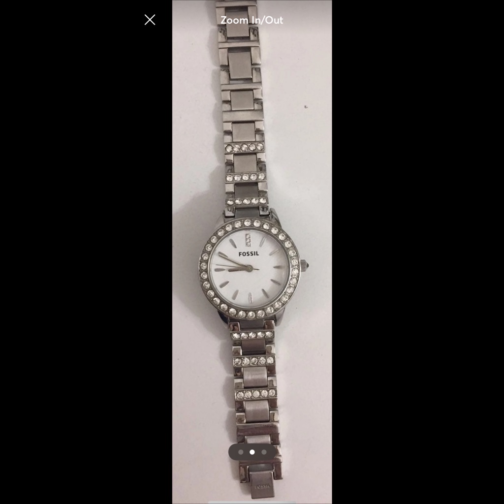Womens Stainless Steel Watch Fossil Silver Watch